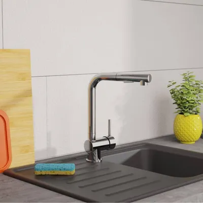 Obrázek produktu pro Dřezová baterie EISL s vytahovací sprchou COOL Chrome