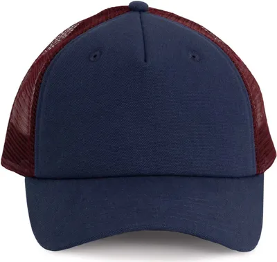 Produktbild von K-Up Herren Kappe Trucker Cap Baseball Cap Snapback Mesh Cap Basecap, Größe:U, Farbe:Indigo/Indigo/Wine