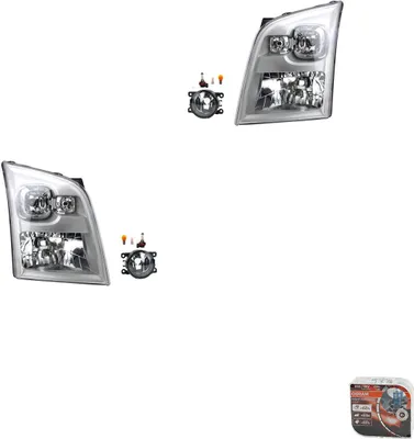 Produktbild von Scheinwerfer Satz + Osram Night Breaker Laser passend für Ford Transit 06 07/06 8200074008 6202E1 00006202E1 6710027 0000620639 620639 00006206 Johns