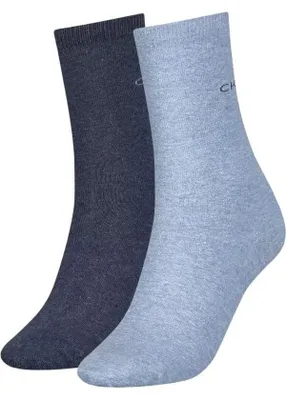 Zdjęcie produktu dla SKARPETY DAMSKIE CALVIN KLEIN 701218769 NIEBIESKIE (2PACK) - One Size 2PAK