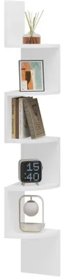 Productafbeelding van Boekenkast met zigzagdesign - 5 niveaus - Multifunctioneel - Wit