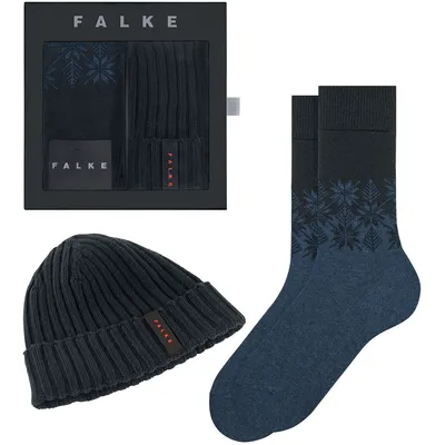 Zdjęcie produktu dla Zestaw świąteczny FALKE Skarpety męskie ciemnoniebieskie 39-42