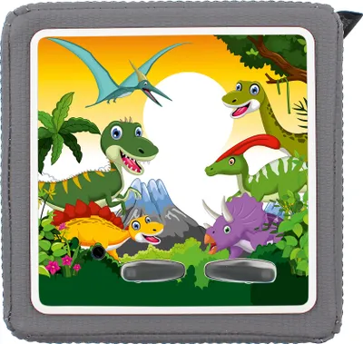 Produktbild von Schutzfolie kompatibel mit Toniebox 1 passgenaue Folie mit Motiv matt Zubehör selbstklebendes Schutzcover Kratzschutz für Musikbox Y031-34 Dinos