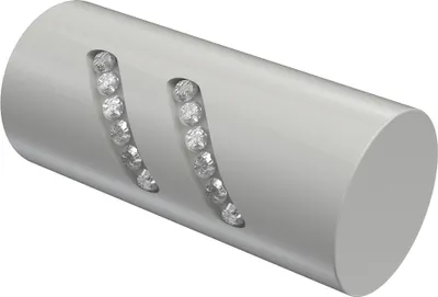 Produktbild von Interdeco Endstücke / Zierabschlüsse für Gardinenstangen mit 20 mm Ø Weiß, Typ Zoena (Glitzerzylinder), Pack. 2 Stück