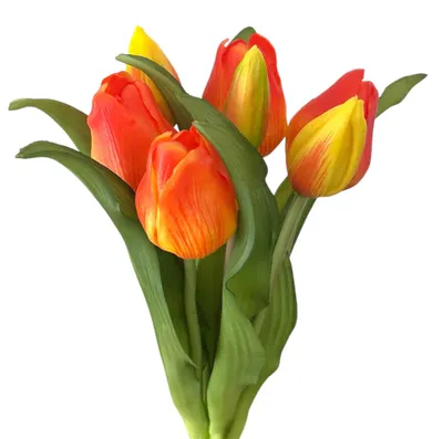 Produktbild von Künstlicher Tulpen-Bund 32cm "Soft-Touch" Kunstblume Tulpe Orange