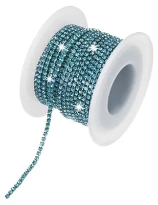 Productafbeelding van Kristallen strass sluitketting - 2 mm breed - 10 meter voor ambachten en decoratie