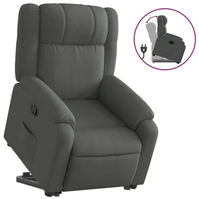 Image de Fauteuil inclinable Gris foncé Tissu