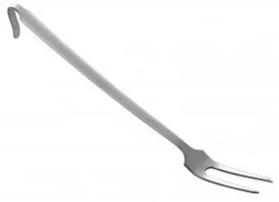 Produktbild von Gabel aus Edelstahl, 2 Zinken, 53 cm lang