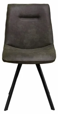Image de Chaise en velours gris et or
