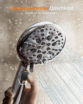 Produktbild von Famanu Handbrause Wasser- und Drucksparend - 7 + 2 Strahlarten