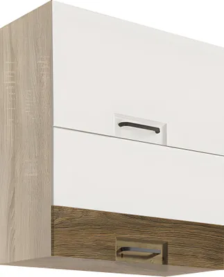 Productafbeelding van Keukenwandkast - Favorit RIBBECK 47G - Wandkast 60 cm met 2 klepdeuren, wit hoogglans