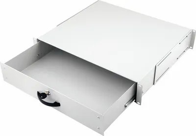 Produktbild von Equip Rack-Schublade - verriegelbar - Hellgrau, RAL 7035
