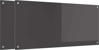 Produktbild von vidaXL Küchenrückwand 2 pcs Dunkelgrau 110 x 50 cm Gehärtetes Glas