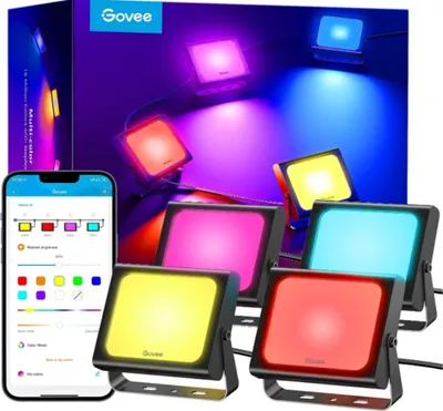 Obrázek produktu pro Govee H7060; LED floodlights; RGBICWW IP65 Bluetooth Wi-Fi