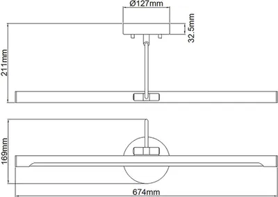 Produktbild von Elstead Alton LED Bilderleuchte 67cm Schwarz