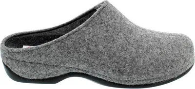 Produktbild von Berkemann Hausschuh Florina 1025-652, Filz, Hellgrau, Weite H, Fußbett zum Wechseln 38 2/3