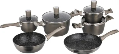 Produktbild von Carl Schmidt Sohn Augsburg Topfset, Aluminium, 15-teilig, grau