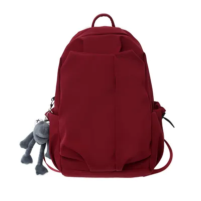 Imagen del producto de Mochila elegante para estudiantes, con gran capacidad, diseños atractivos y de color rojo