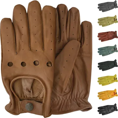 Produktbild von Herren Driving Autofahrer-Handschuhe Lederhandschuhe, Größe:10=XL, Farbe:Karamell