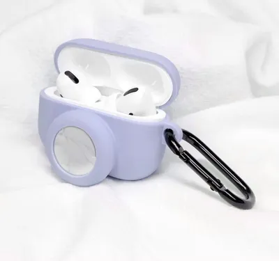 Image de Étui compatible avec les AirPods Pro et l'AirTag – Étui de protection en silicone pour AirPods Pro – Étui pour AirPods – Compatible avec les Apple AirPods Pro – Avec emplacement pour l'AirTag – Couleur : violet – Marque : CHPN