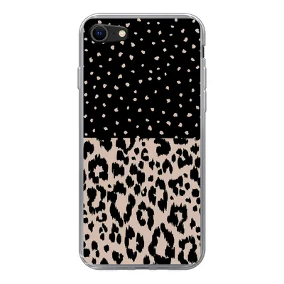 Produktbild von MuchoWow® Handyhülle Schutzhülle Hülle für iPhone SE 2022 Panther Druck - Tiere - Design Silikon Softcase Handy Hülle - Schutzhülle