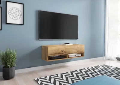 Zdjęcie produktu dla MINIO go for it, szafka TV "ANNE" 100cm, stojąca lub wisząca, kolor dąb Wotan
