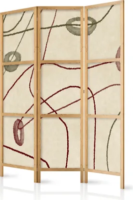 Obrázek produktu pro Japonské plátno Abstractions 135x172 cm 3-dílné bílé