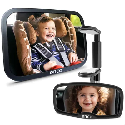 Produktbild von Baby Autosspiegel Set, 360 Grad Drehung, unzerbrechlich und vibrationsfrei, für Autositz