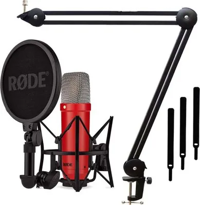 Produktbild von Rode NT1 Signature Red Mikrofon mit Gelenkarm