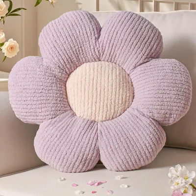 Immagine prodotto di Omgoods - Cuscino decorativo a forma di fiore, 50 cm, colore viola
