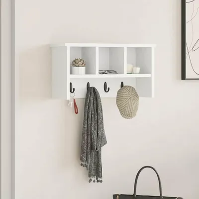 Obrázek produktu pro Maison Exclusive – Nástěnný noční stolek, bílý, 50 x 16 x 26 cm, dřevotříska
