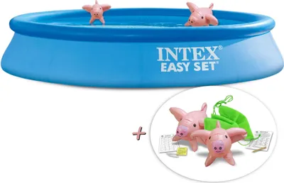 Produktbild von INTEX 28118GN Easy Set PoolSet inkl GS-Pumpe, 305x61cm + aufblasbare Schwimmtiere