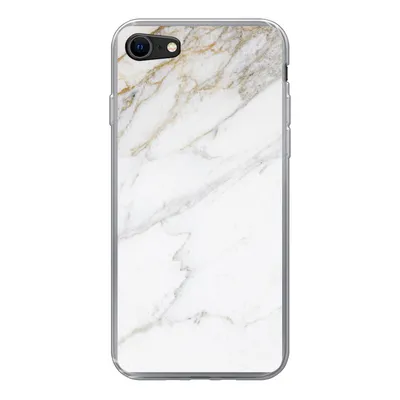 Produktbild von MuchoWow® Handyhülle Schutzhülle Hülle für iPhone 8 Marmor - Stein - Weiß - Gold - Marmoroptik - Stein - Luxus Silikon Softcase Handy Hülle - Schutzhaube