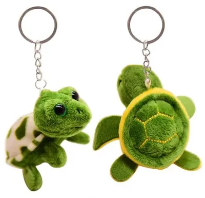 Produktbild von 2 Mini Schildkröten Schlüsselanhänger Plüsch