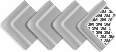 Image de reer Protège-coins Soft, Lot de 4, Protection des coins, Protection des arêtes, Protection contre les chocs, Sécurité enfants, Gris, 82031