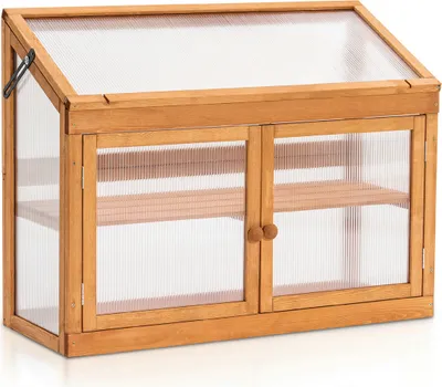 Produktbild von MCombo 2 Etage höhenverstellbares Anlehngewächshaus Treibhaus Pflanzenhaus Holz 0160
