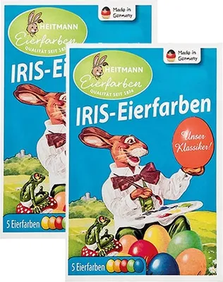 Produktbild von Heitmann Iris-Eierfarben Tabletten, 5 strahlende Farben (2er Pack)