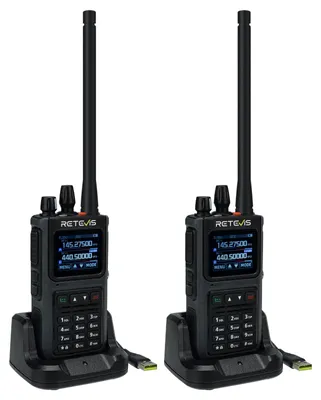 Imagen del producto de Walkie-talkie de largo alcance -  - Alcance de 5 km - Resistente al agua (IP67) - Batería de 1800 mAh
