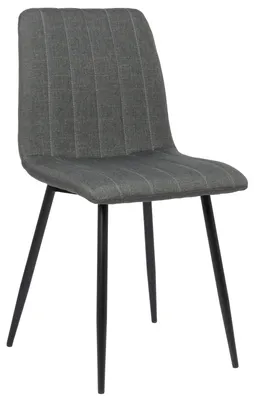 Produktbild von DELUKE® Stuhl LENZ Stoff - 88x45x53cm, dunkelgrau, Metall Gestell | Stühle Esszimmerstühle Stuhl Esszimmer Esstisch Stühle Küchenstuhl