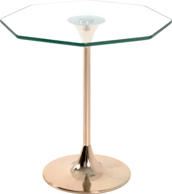 Immagine prodotto di Tavolino HAKU dorato - metallo, vetro di sicurezza da 8 mm, L/A/P: 45x47x45 cm