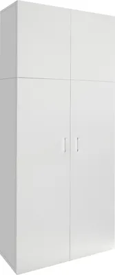 Produktbild von ML-Design Kleiderschrank aus Holz, 80x182,5 cm, Mehrzweckschrank mit 2 Türen und 5 Fächern