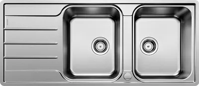 Produktbild von BLANCO 523037 LEMIS 8 S-IF Spüle mit Ablauffernbedienung / Doppelbecken / Auflage