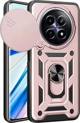 Produktbild von Hülle für Realme 12 Magnetische Ring Ständer Halter Dia Kameraschutz TPU Bumper Silikon Schutzhülle Rosa