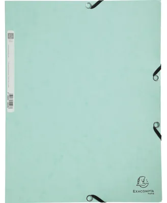 Image de Exacompta 25x Chemise à élastiques 400g/m2 Aquarel A4 Vert pastel 55533E