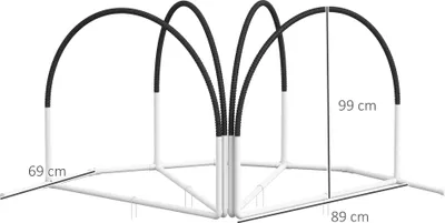 Produktbild von PawHut Hunde Agility Set, 4er-Set Hundetraining mit Slalomstangen, Tragetasche