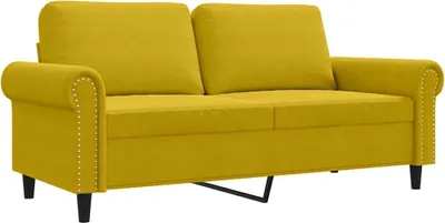 Produktbild von vidaXL 2-Sitzer-Sofa Gelb 140 cm Samt