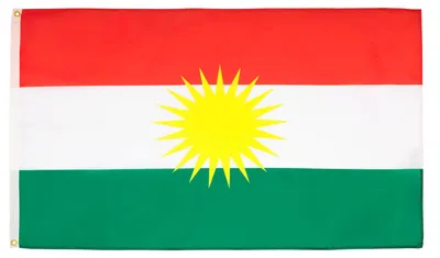 Produktbild von 2 Stück Kurdistan-Flagge – 90 x 60 cm – 100% Polyester mit Metallösen