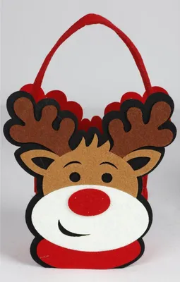 Produktbild von Geschenktasche Präsentbeutel 23x10cm aus Filz Weihnachten