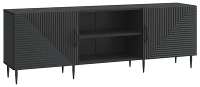 Obrázok produktu pre vidaXL TV stolík, čierny, 150 x 31 x 50 cm, drevotrieska