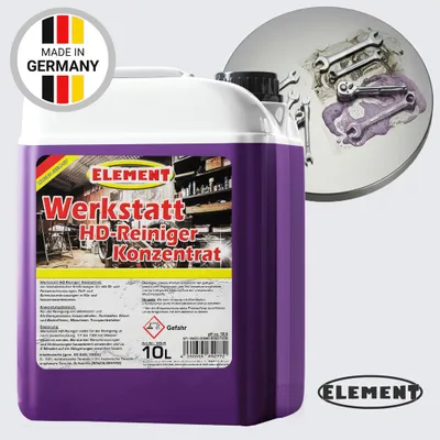 Produktbild von Element Werkstattreiniger | 10 Liter | Konzentrat | Entfetter | Kaltreiniger | HD Reiniger | Allzweckreiniger | Kraftreiniger | hohe Schmutzlösekraft